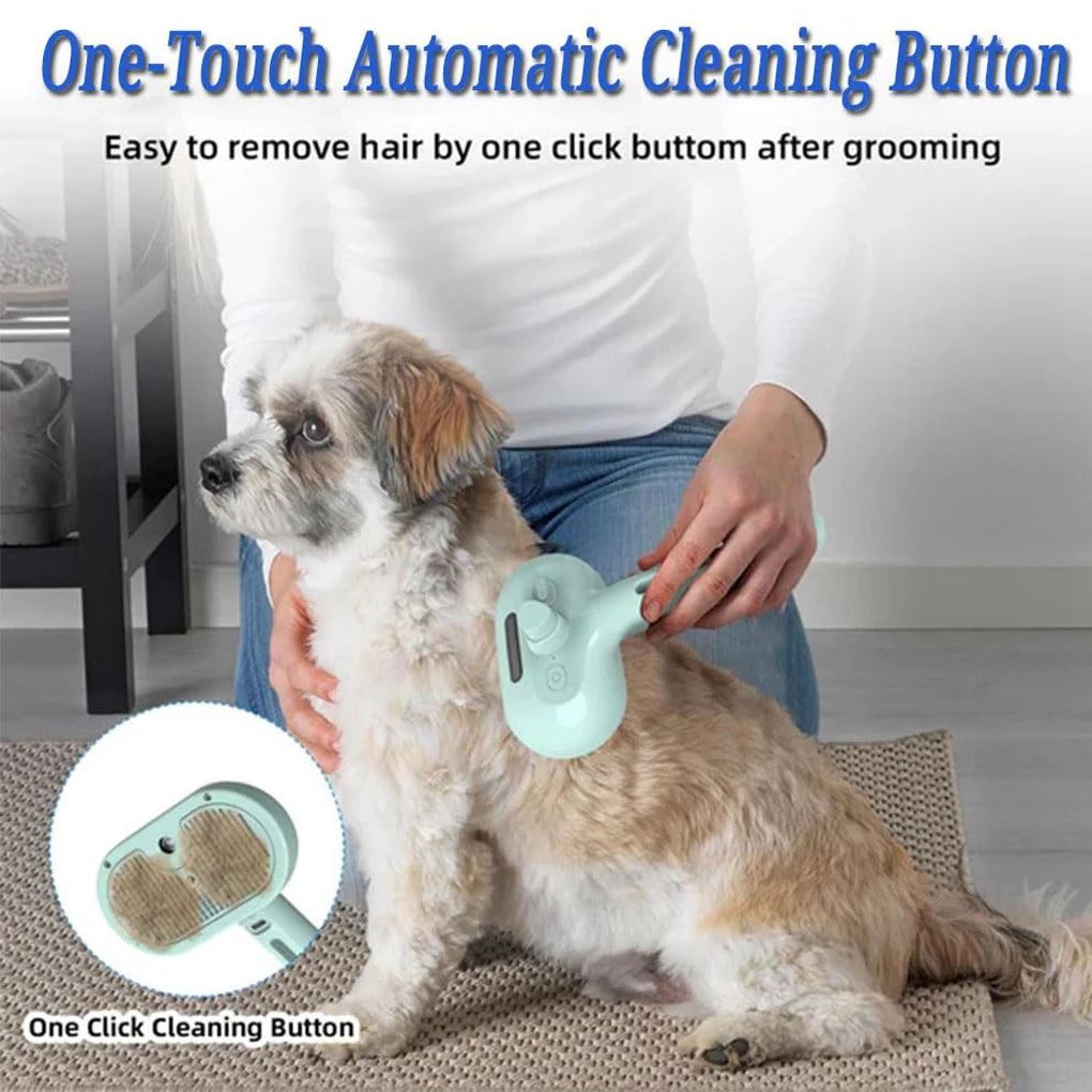 Steam Spray Dog Grooming Brush | Unique Steam Brush For Dogs | Luxury Grooming Brush Dog Steam Brush