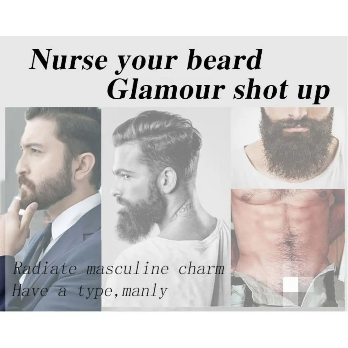 100%Natural Accelerate Facial Hair Grow Beard Essential Oil