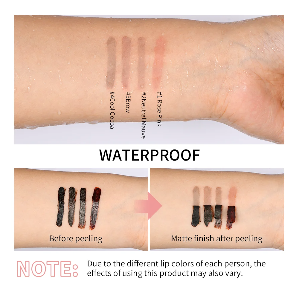 Matte Lip Tint Brown Contour Tear-off Lips Stain Cosmetic